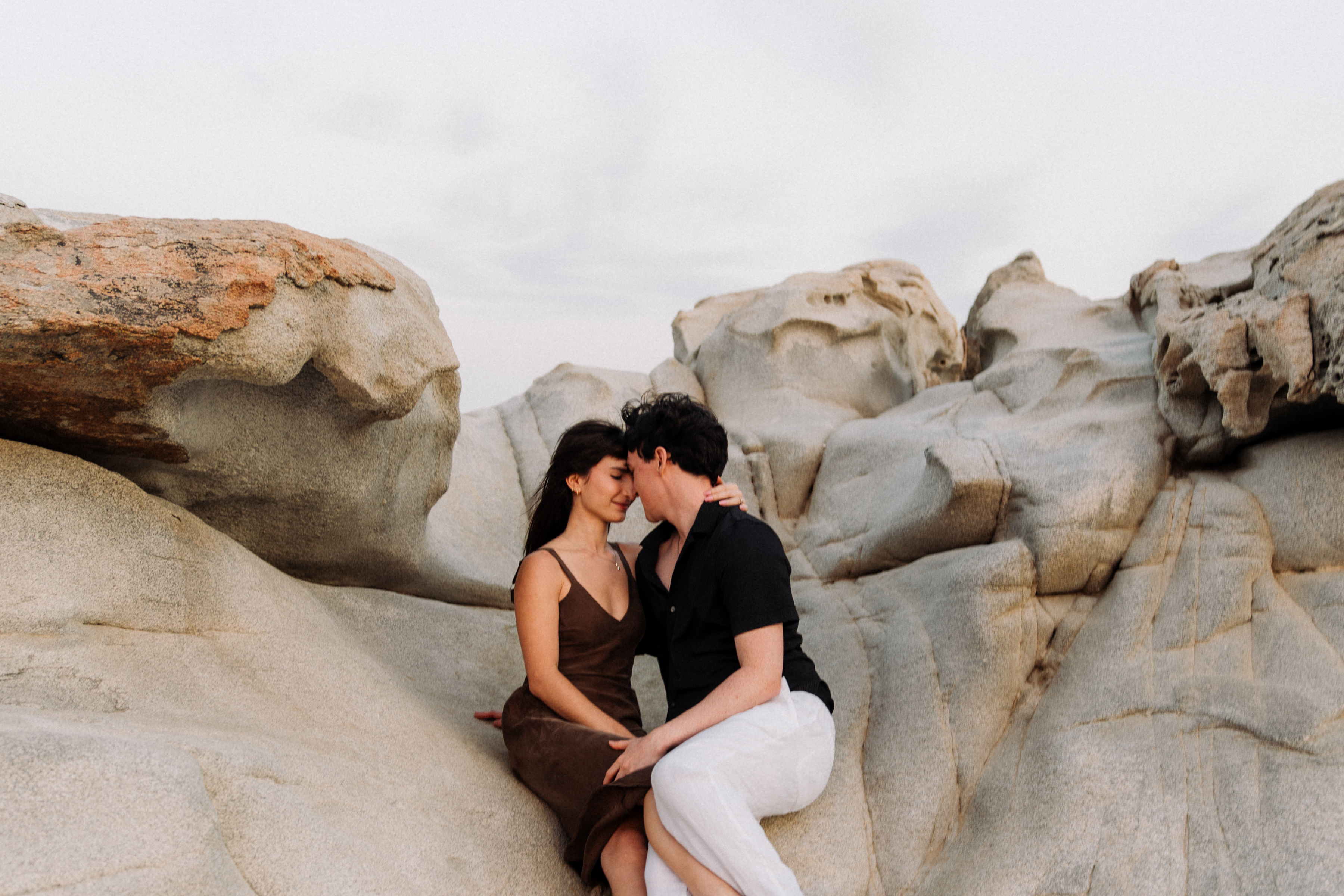 Sunset couple photoshoot in Paros island Greece 