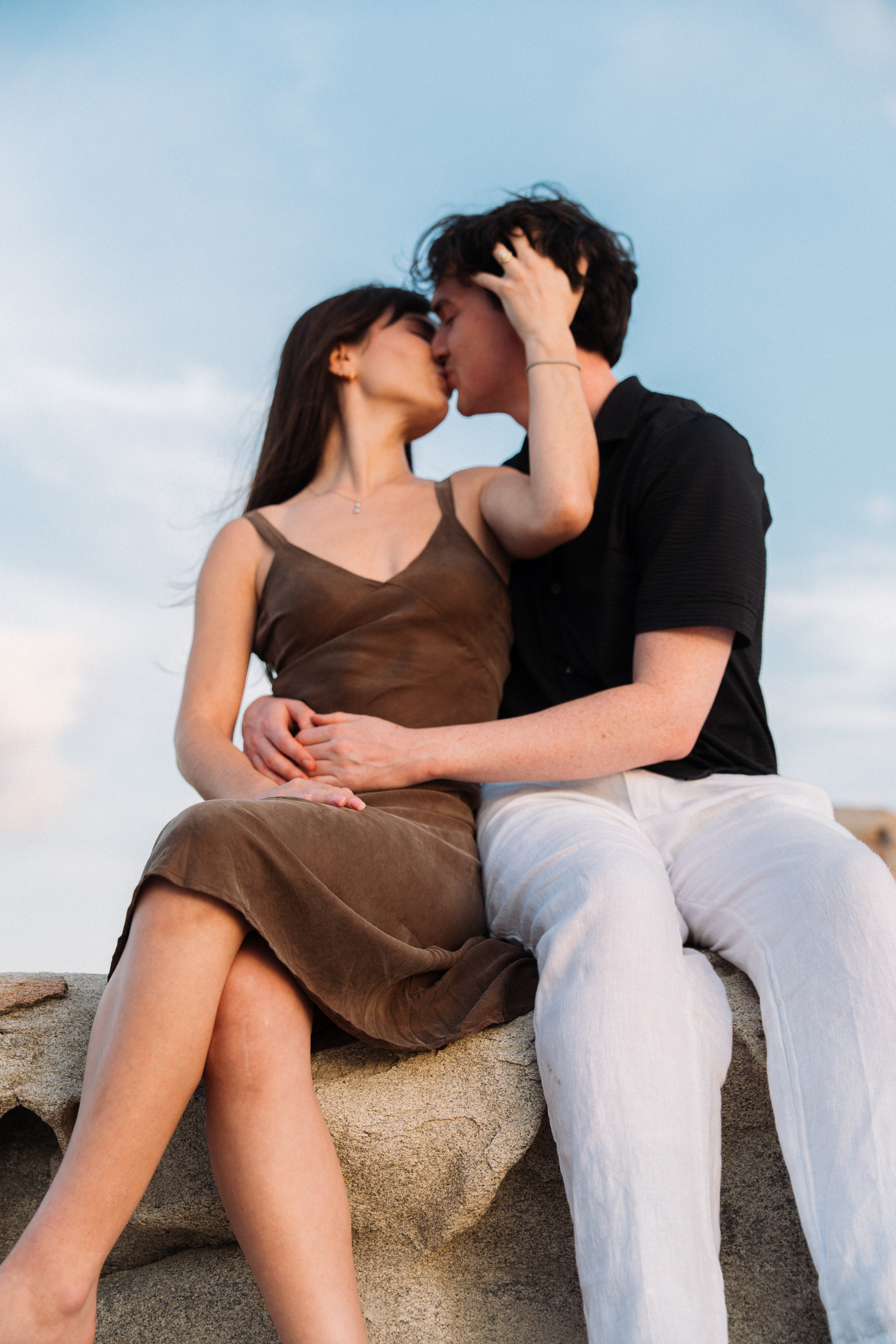 Sunset couple photoshoot in Paros island Greece