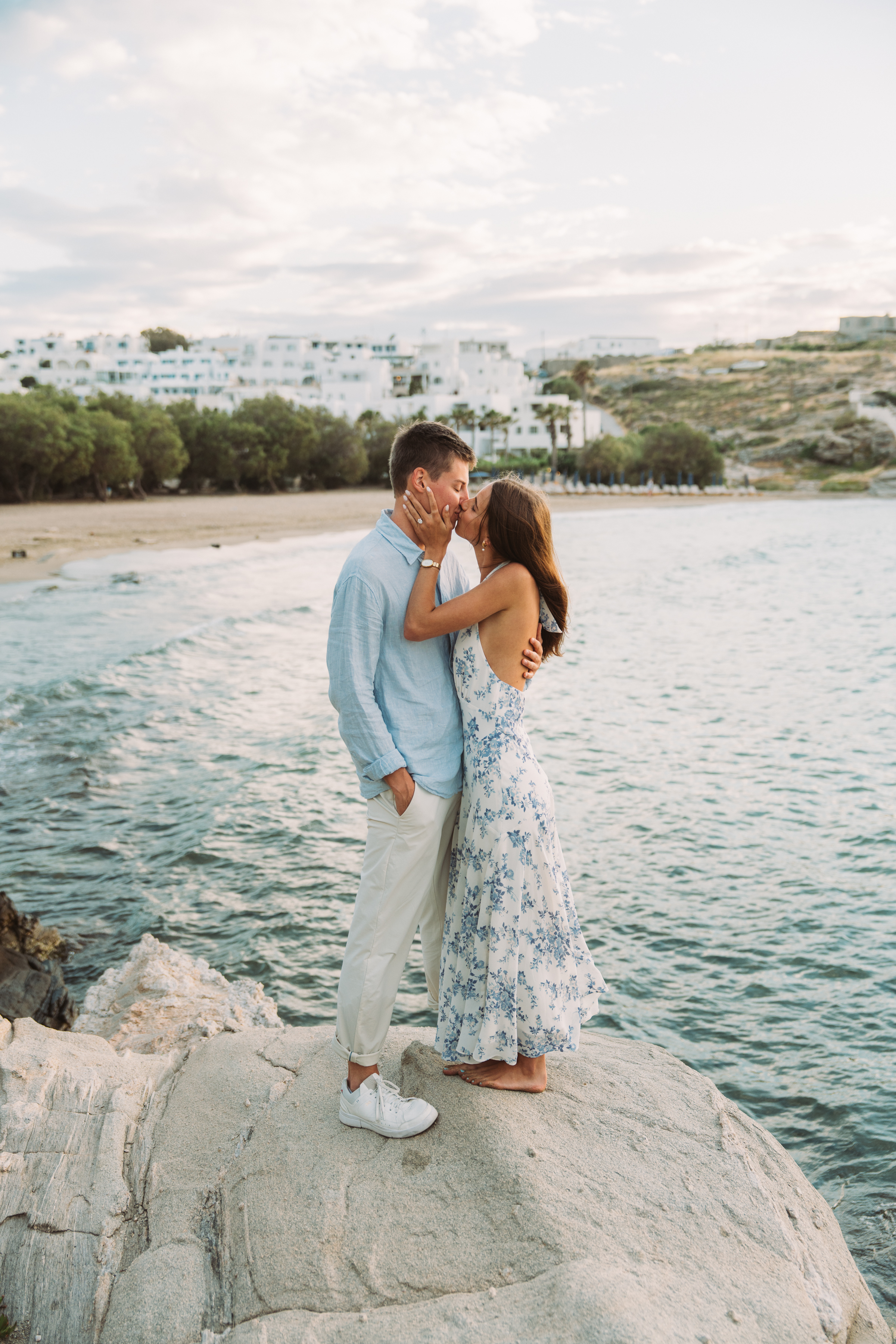 Paros island surprise marriage proposal photoshoot - Greece